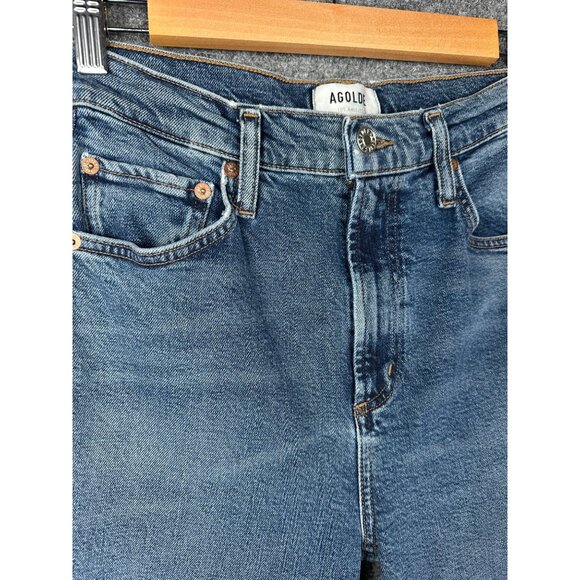 Agolde Womens Vintage High Rise Bootcut Jeans Size 26 Medium Wash Organic Cotton - Picture 9 of 9